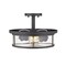 Z-Lite Savannah 2 Light Semi Flush Mount, Bronze & Clear 462SF14-BRZ - alternate 5